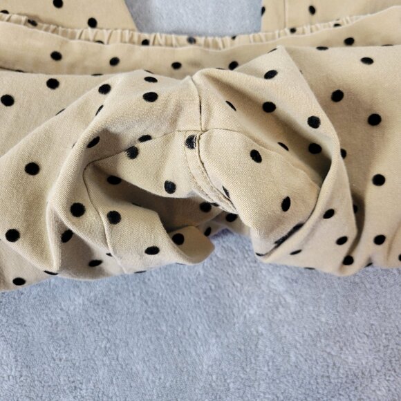 Isaac Mizrahi Live Womens 18WP Plus Capri Pants Tan White Polka Dot GEO28E - Picture 4 of 11